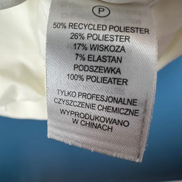 Joie White Sleeveless Blazer Collared Vest Button Front Lapel Career Sz 10 - Picture 3 of 7